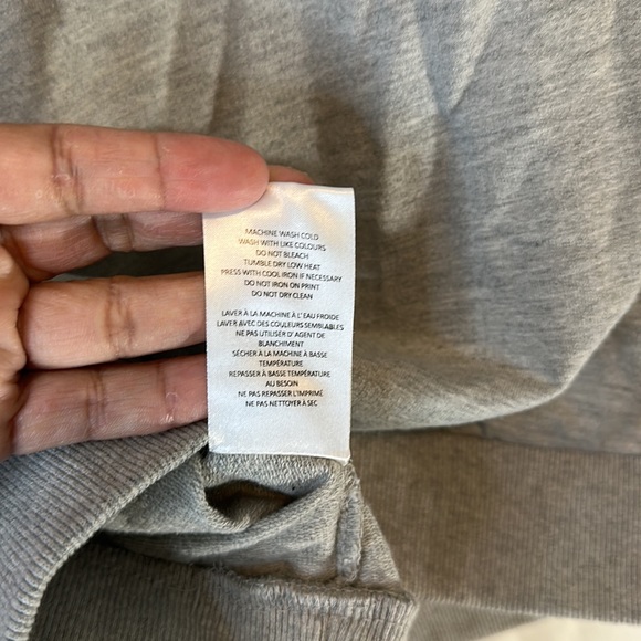 Bench Crop Top Hoodie, Grey, Size Small - Picture 4 of 5